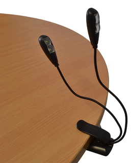 Music Stand Light Clip-On With Dual LED Lamps